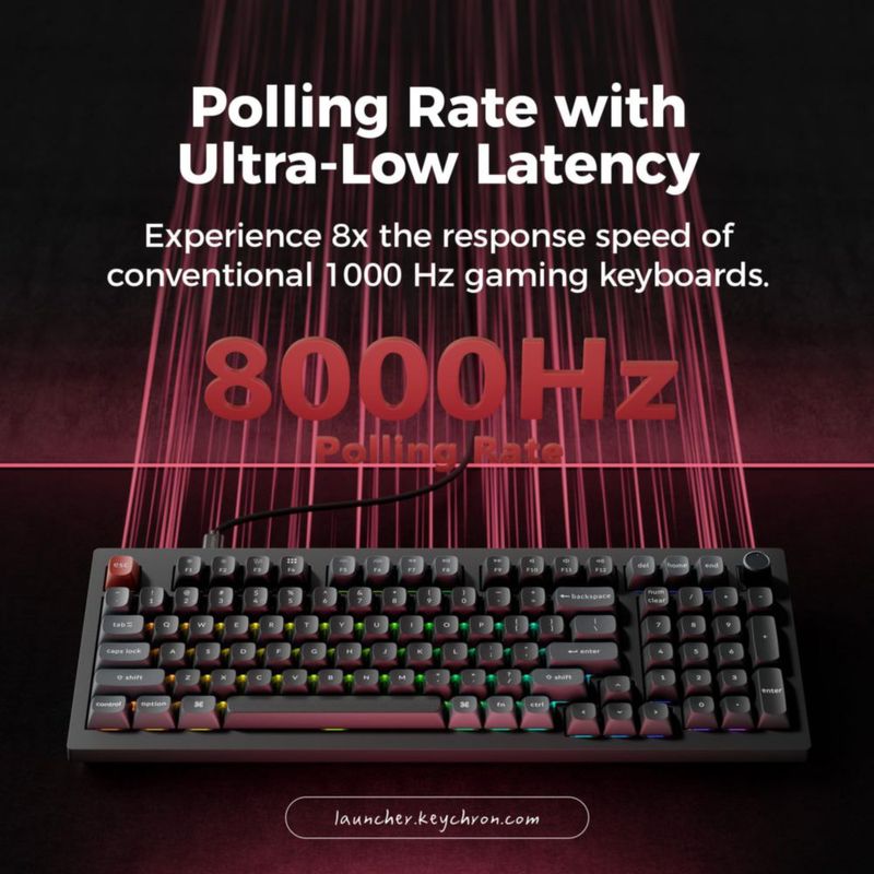 Teclado Keychron V5 Ultra 96% Inalámbrico RGB Negro