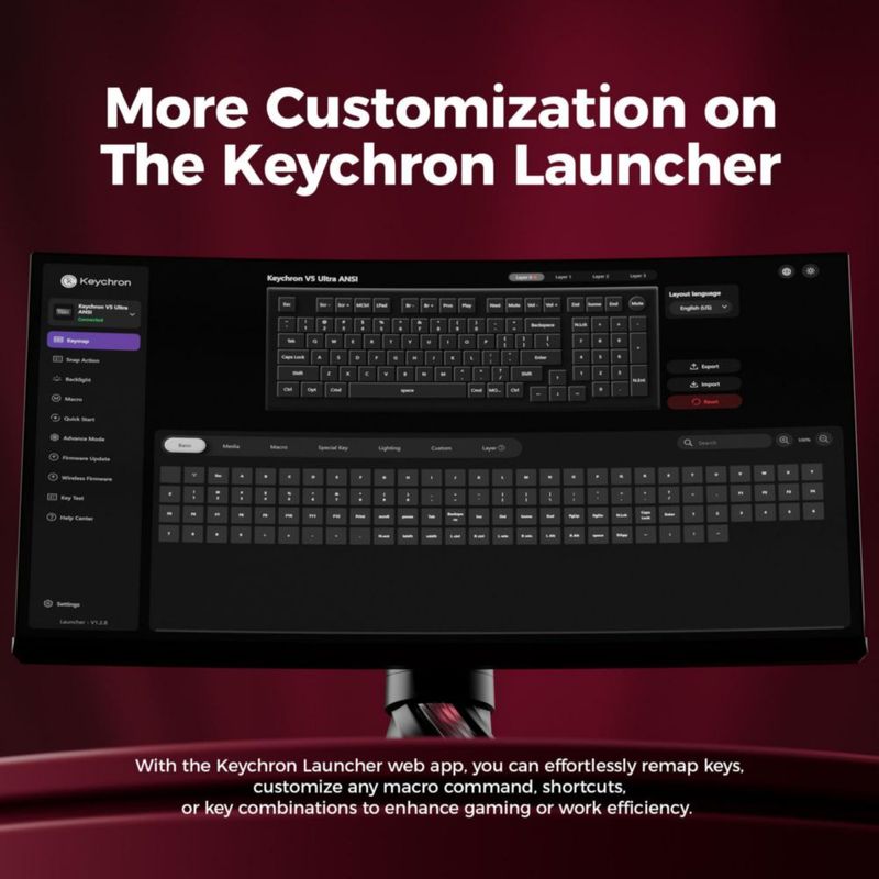 Teclado Keychron V5 Ultra 96% Inalámbrico RGB Negro