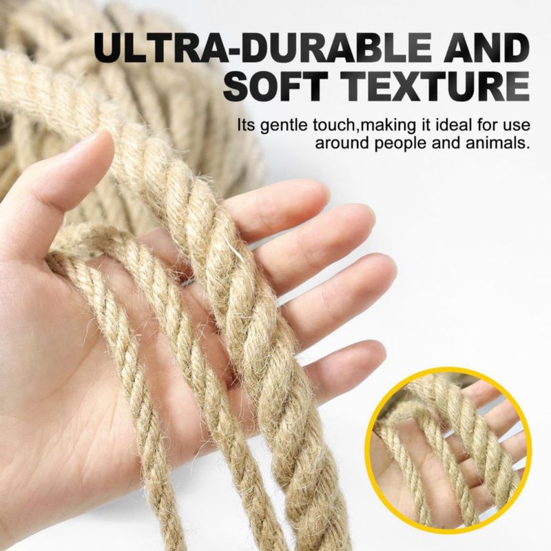 Cuerda de yute natural Excitent 8 mm 100 m – Alta resistencia