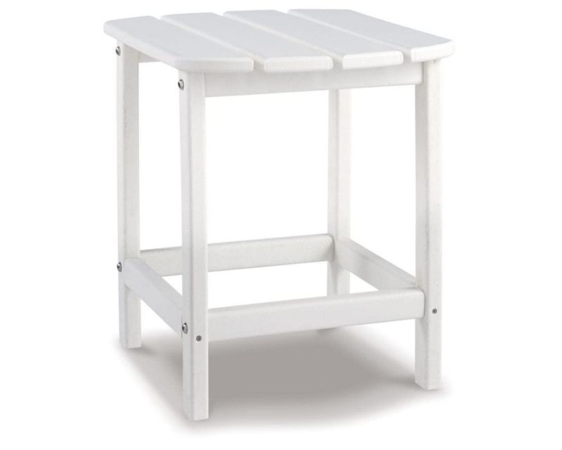 Mesa de exterior con diseño exclusivo de Ashley Sundown White 48 x 38 x 46 cm