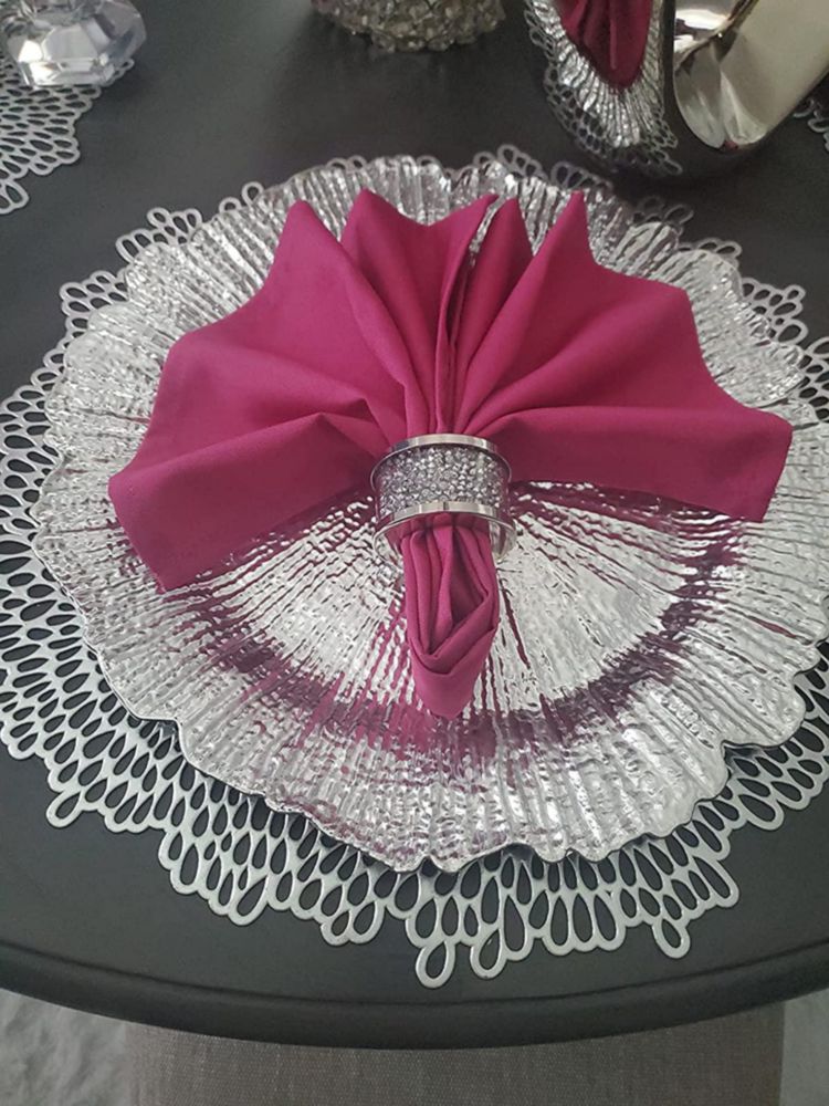 Servilletas de Tela PLOYMONO Fucsia Paquete de 8 – 43 cm Poliéster