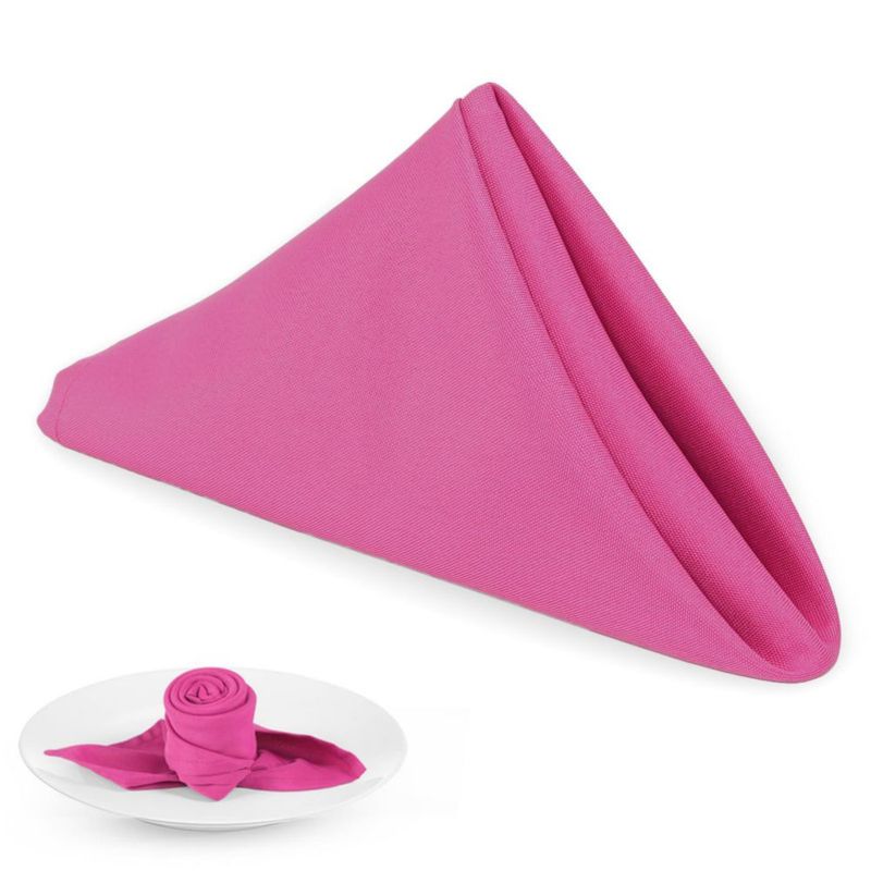 Servilletas de Tela PLOYMONO Fucsia Paquete de 8 – 43 cm Poliéster