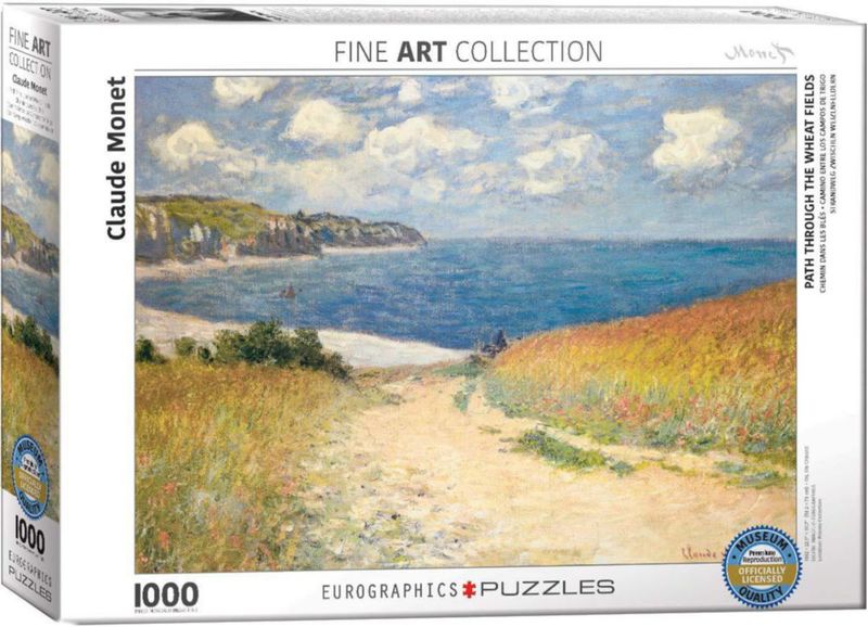 Rompecabezas EuroGraphics de 1000 piezas – Monet: Camino a través de los campos de trigo