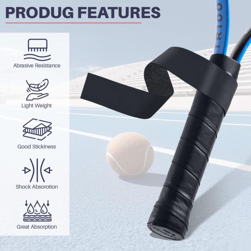 Cinta de agarre para tenis Mindow 12 piezas multicolor 110 cm