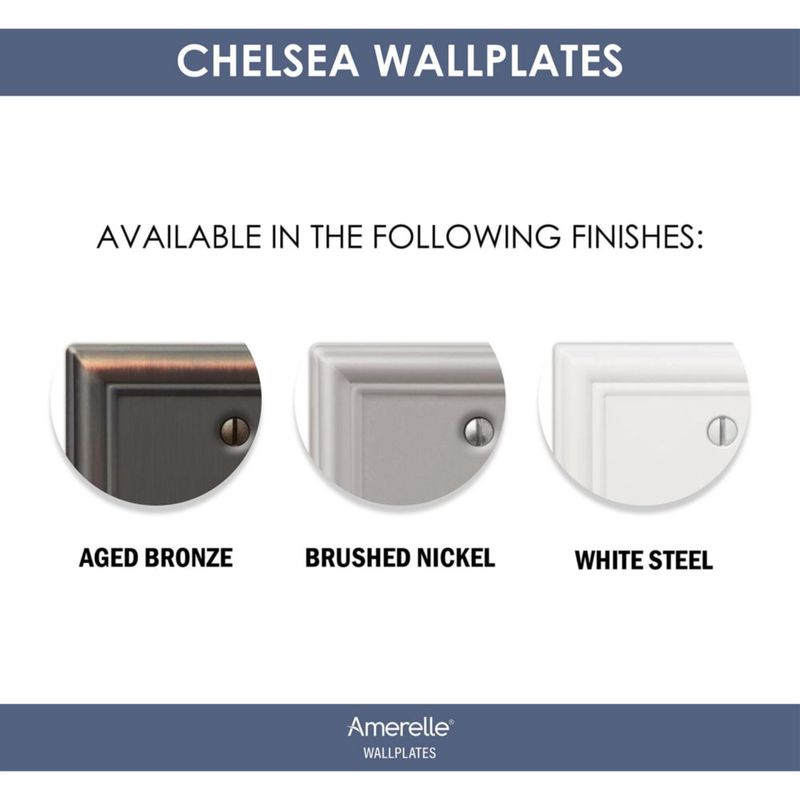Placa de pared Westek Chelsea de triple palanca de acero y níquel cepillado