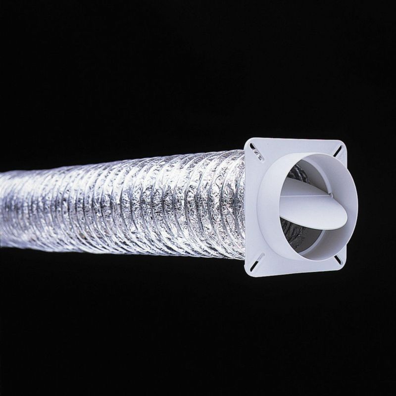 Bloqueador de ventilación para secadora deflecto 10 cm de diámetro blanco