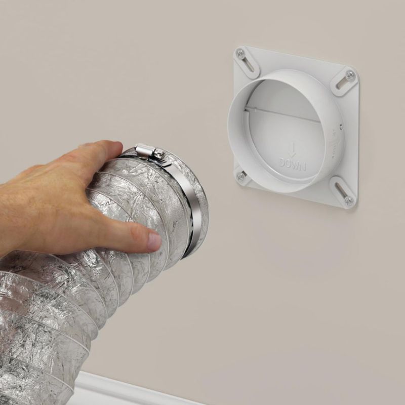 Bloqueador de ventilación para secadora deflecto 10 cm de diámetro blanco