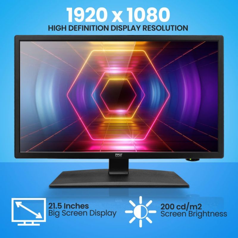 TV Pyle 215" Full HD 1080p con DVD HDMI y adaptador de coche – VESA