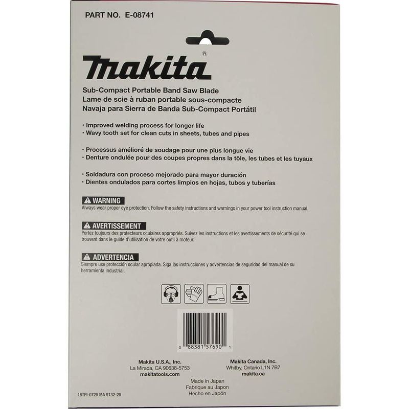 Cuchilla de sierra de cinta Makita 73 cm 18 dpp bi‑metal (5 uds)