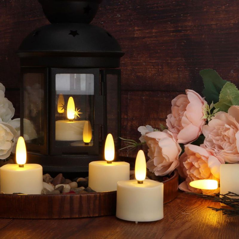 Velas LED recargables FREEPOWER – Pack de 12 con control remoto
