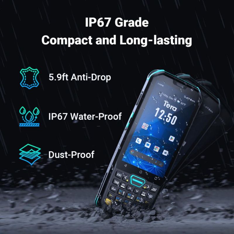 Escáner de códigos de barras Tera P400 Android 13 IP67 HS7