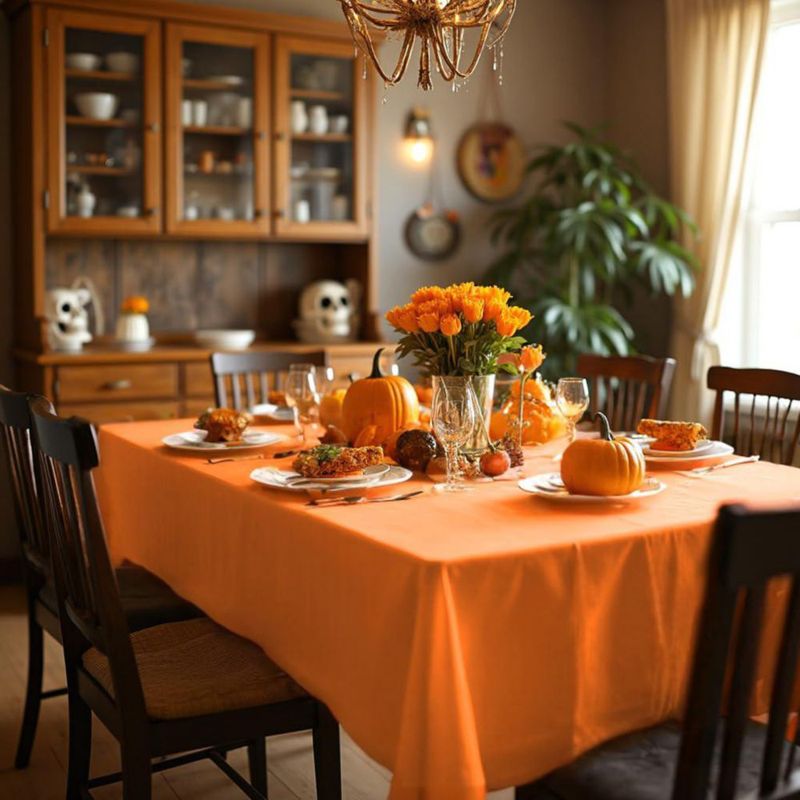 Mantel rectangular naranja 152 × 213 cm Sancua
