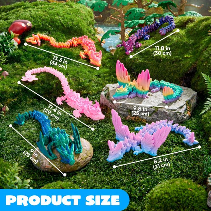 Juguete antiestrés JOYIN 30 cm Dragón 3D Pack de 6 Degradado
