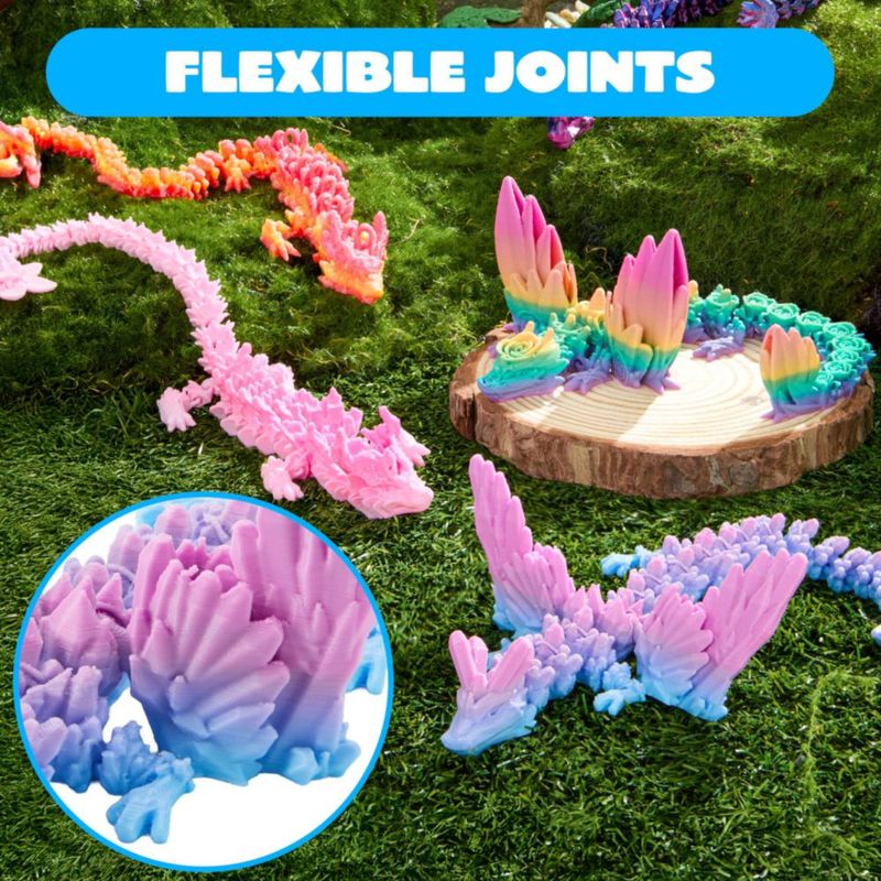 Juguete antiestrés JOYIN 30 cm Dragón 3D Pack de 6 Degradado