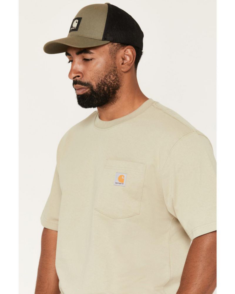 Camiseta Carhartt K87 con Bolsillo Color Fatiga Desgastada Talla 3XL