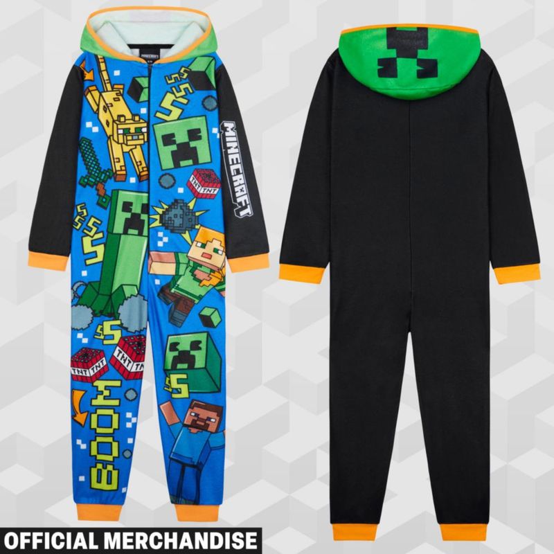 Pijama de una pieza Get Trend Minecraft con capucha para niños