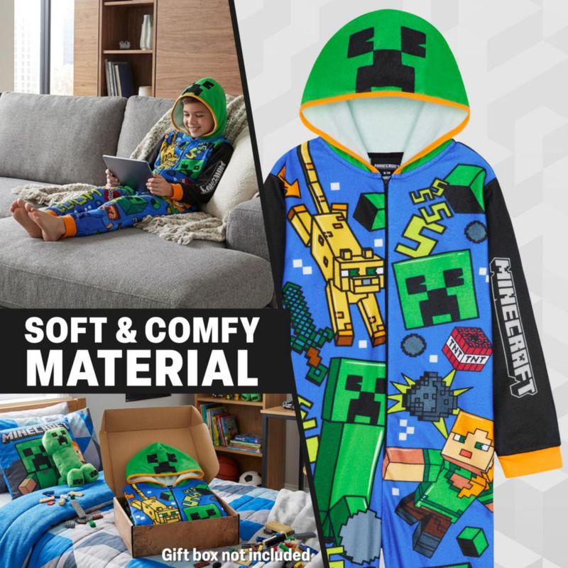 Pijama de una pieza Get Trend Minecraft con capucha para niños