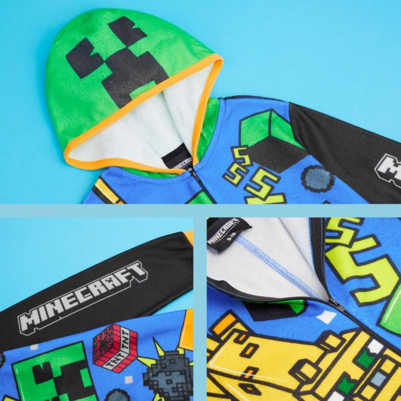 Pijama de una pieza Get Trend Minecraft con capucha para niños