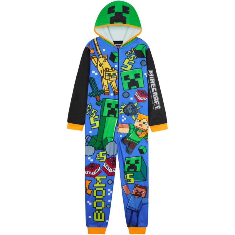 Pijama de una pieza Get Trend Minecraft con capucha para niños