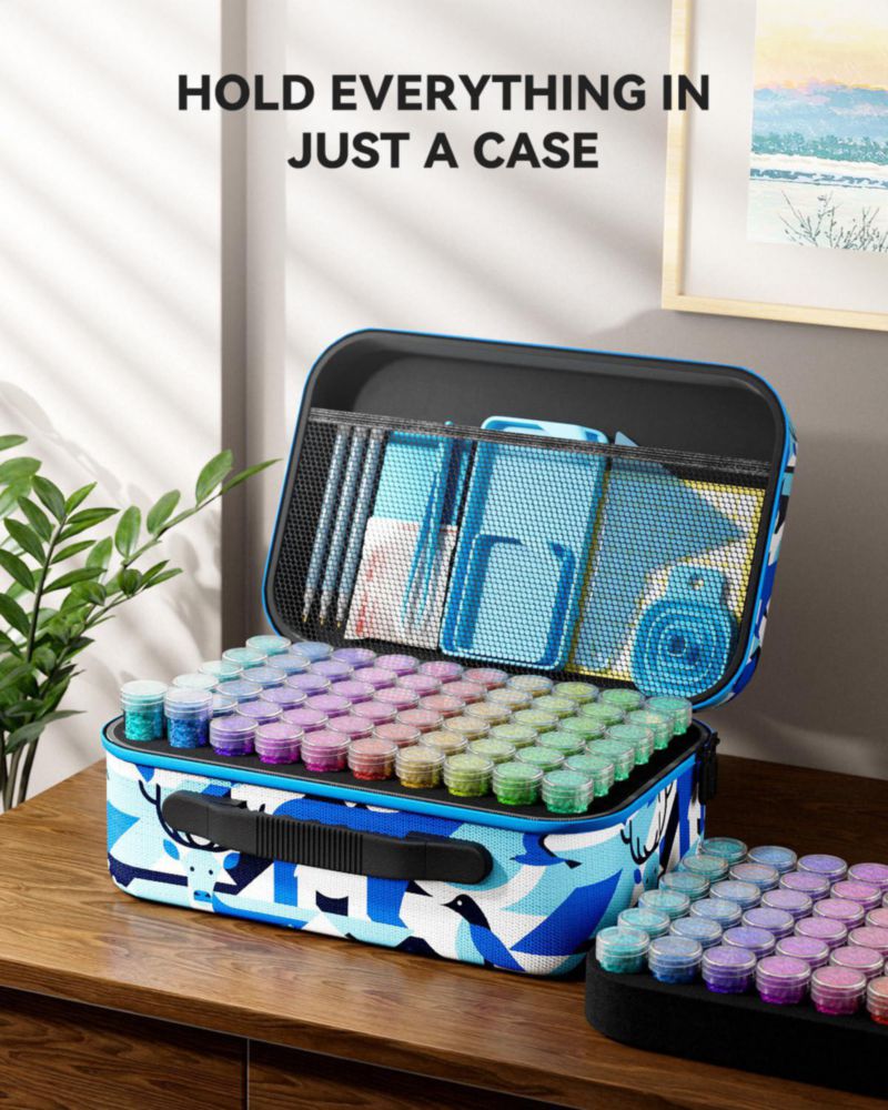 Contenedor de almacenamiento ARTDOT de 120 compartimentos para kits de arte con diamantes