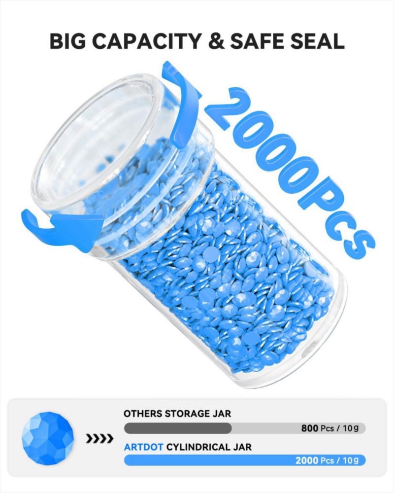 Contenedor de almacenamiento ARTDOT de 120 compartimentos para kits de arte con diamantes