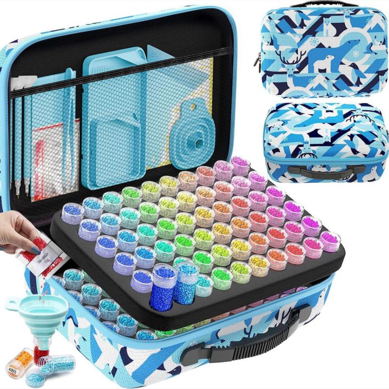 Contenedor de almacenamiento ARTDOT de 120 compartimentos para kits de arte con diamantes