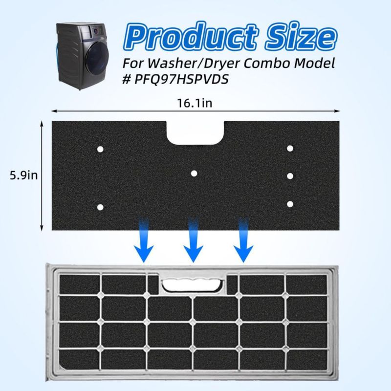 Pack de 4 filtros de pelusas Penunentily WH01X35719