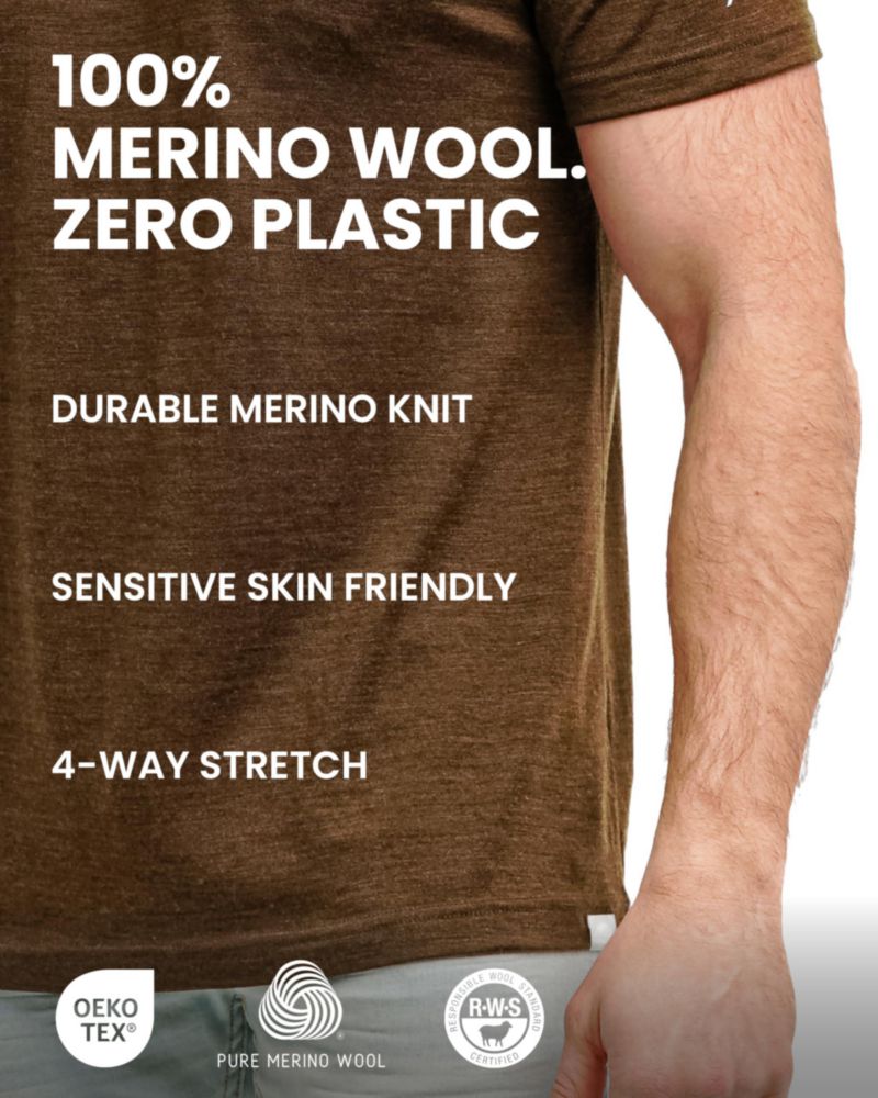 Camiseta Merino.tech talla L 100 % lana merino de manga corta