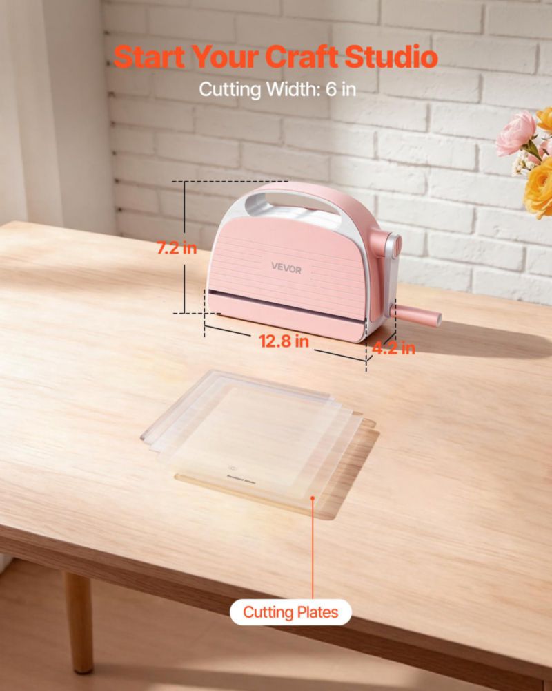 Máquina de Troquelado y Relieve Manual VEVOR 15 cm Portátil Ergonómica