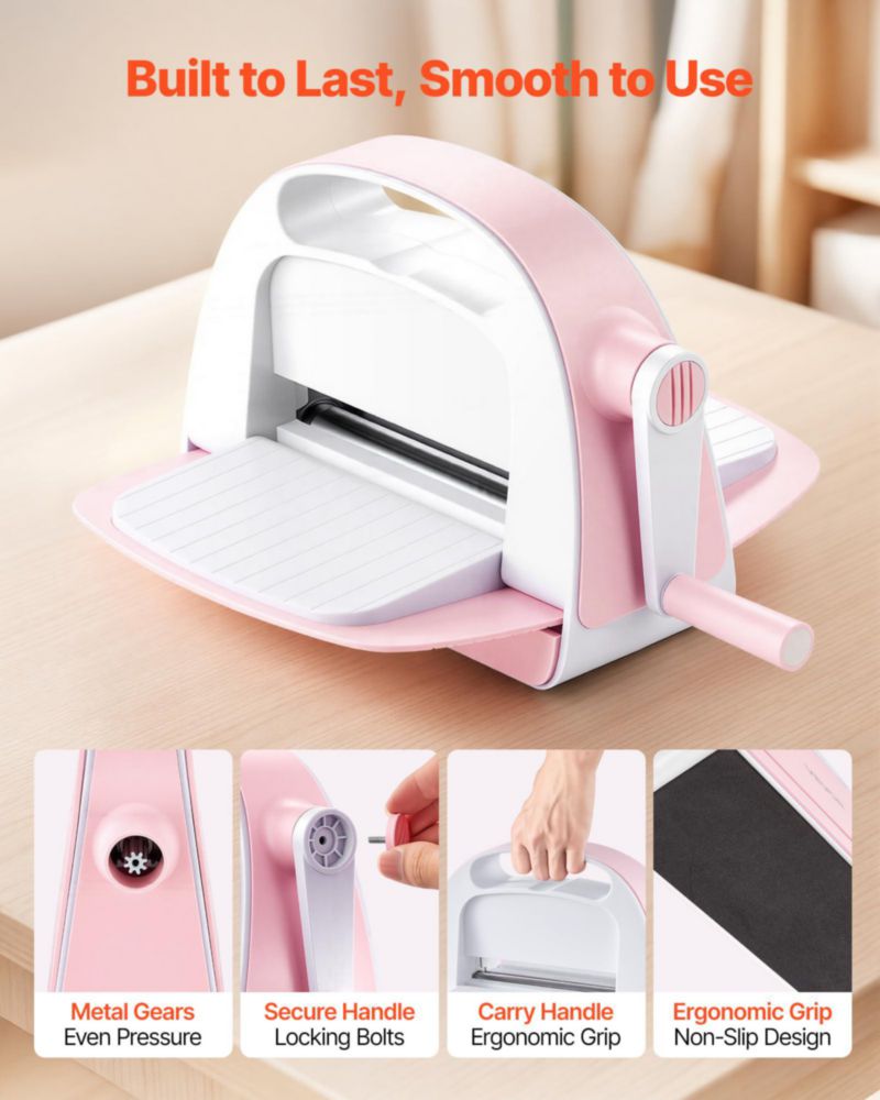 Máquina de Troquelado y Relieve Manual VEVOR 15 cm Portátil Ergonómica