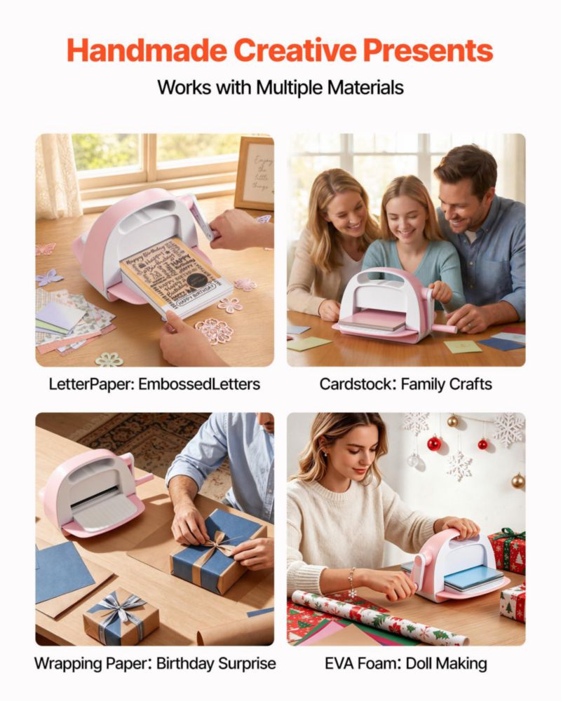 Máquina de Troquelado y Relieve Manual VEVOR 15 cm Portátil Ergonómica