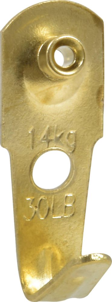 Colgador de fotos Hillman 42084 dorado paquete de 25 unidades 14 kg de carga