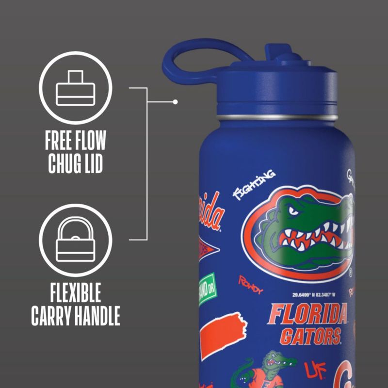 Botella Hydrapeak Florida Gators 950 ml con tapa de pajilla