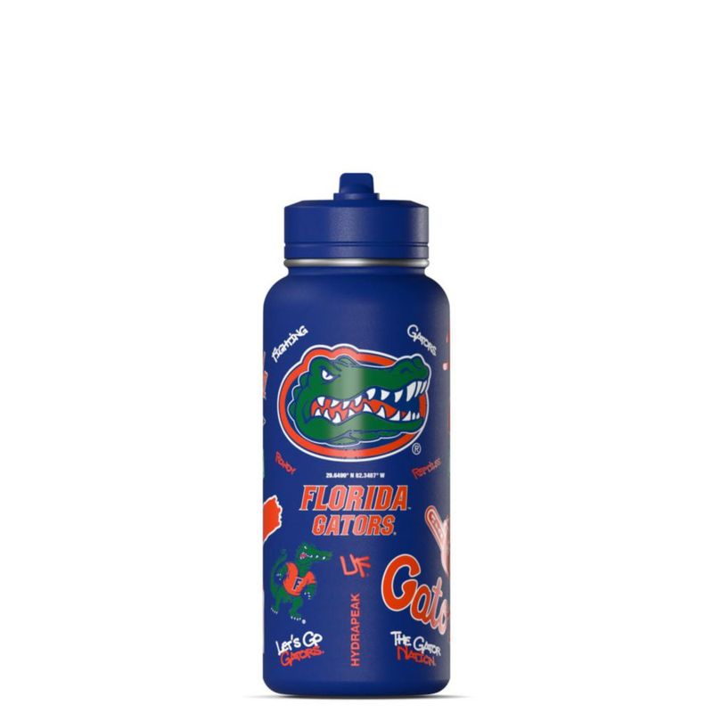 Botella Hydrapeak Florida Gators 950 ml con tapa de pajilla