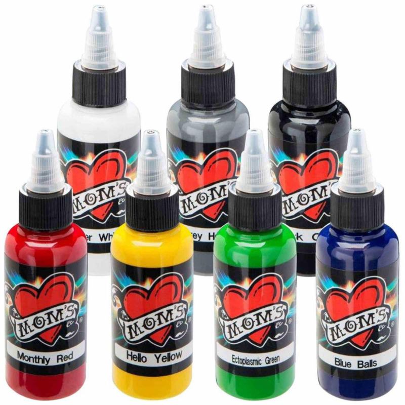 Set de 7 colores de tinta líquida MOM'S 30 ml