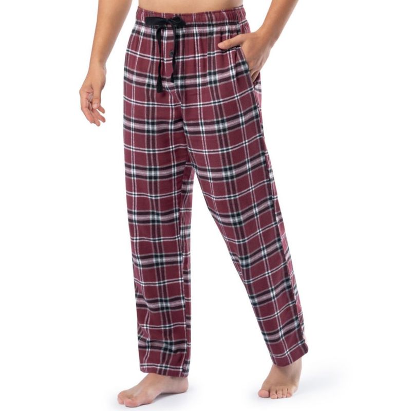 Pantalones Fruit of the Loom Mediano Rojo Oscuro a Cuadros
