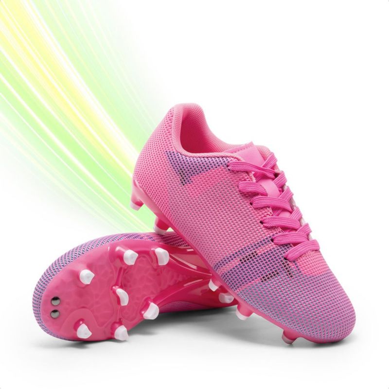 Botas de fútbol DREAM PAIRS talla 10 rojo rosado/blanco