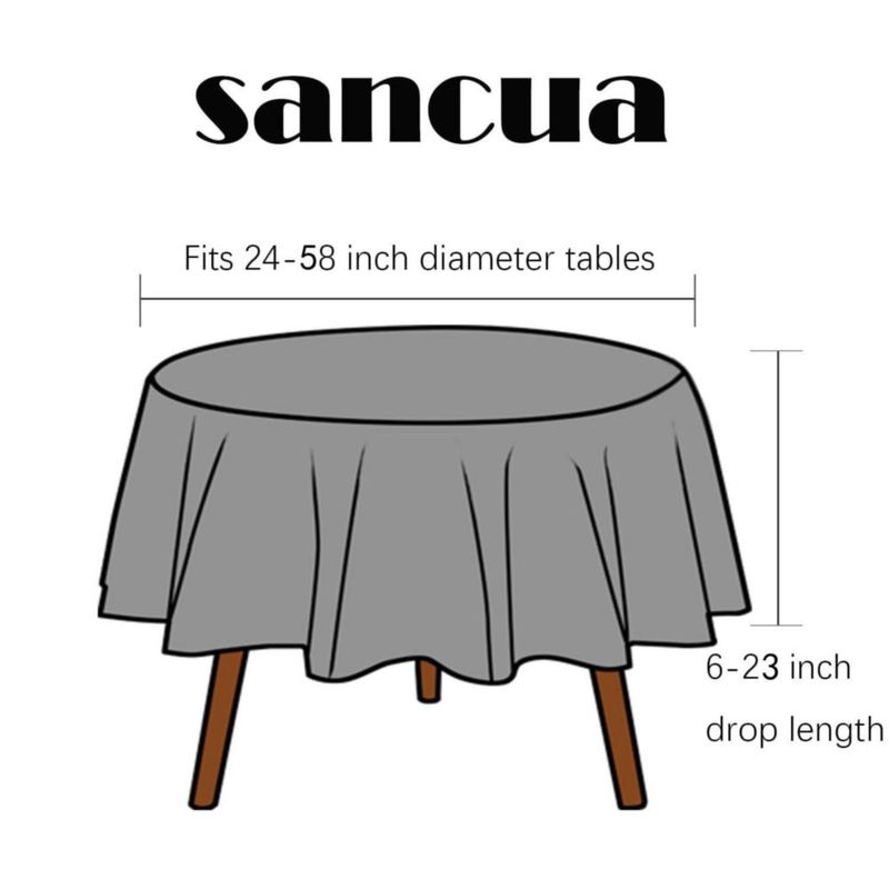 Mantel redondo blanco de 178 cm – sancua