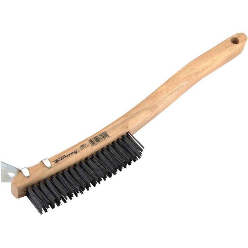 Cepillo Forney Wire para rascar 35 cm mango de madera con raspador