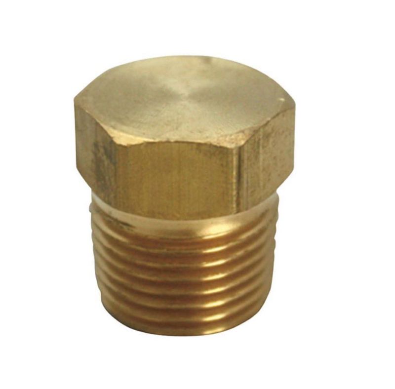 Tapón de cabeza hexagonal MPT de latón Homeplus+ 1/2 pulgada