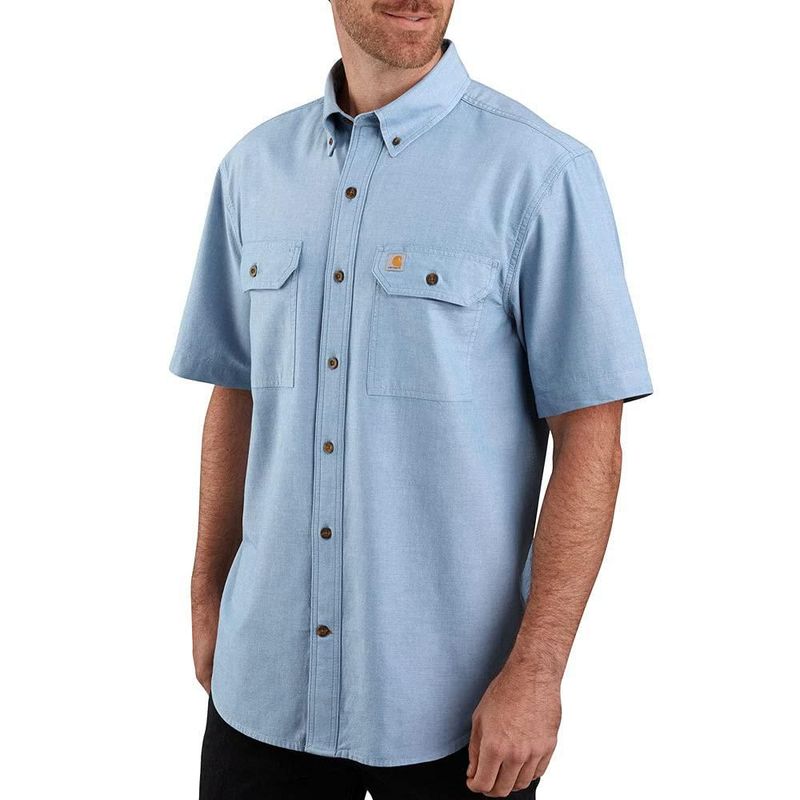 Camisa Carhartt Fort Loose SS azul Chambray talla grande