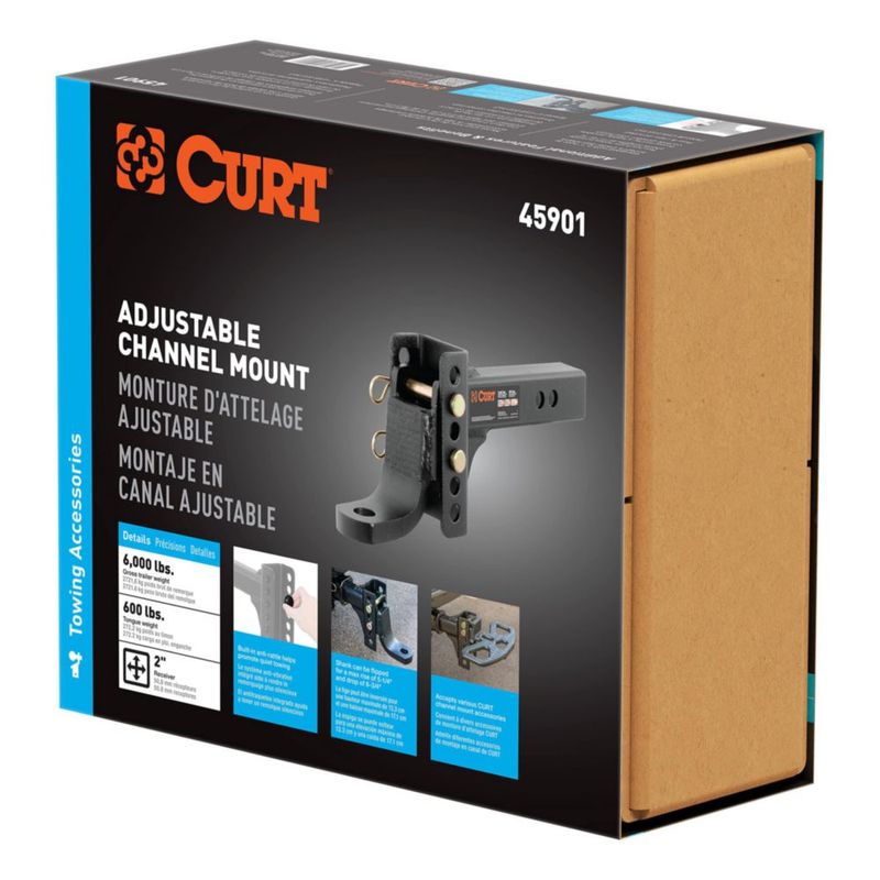 Montaje de bola de enganche CURT 6‑3/4 caída 5‑1/4 elevación 2"