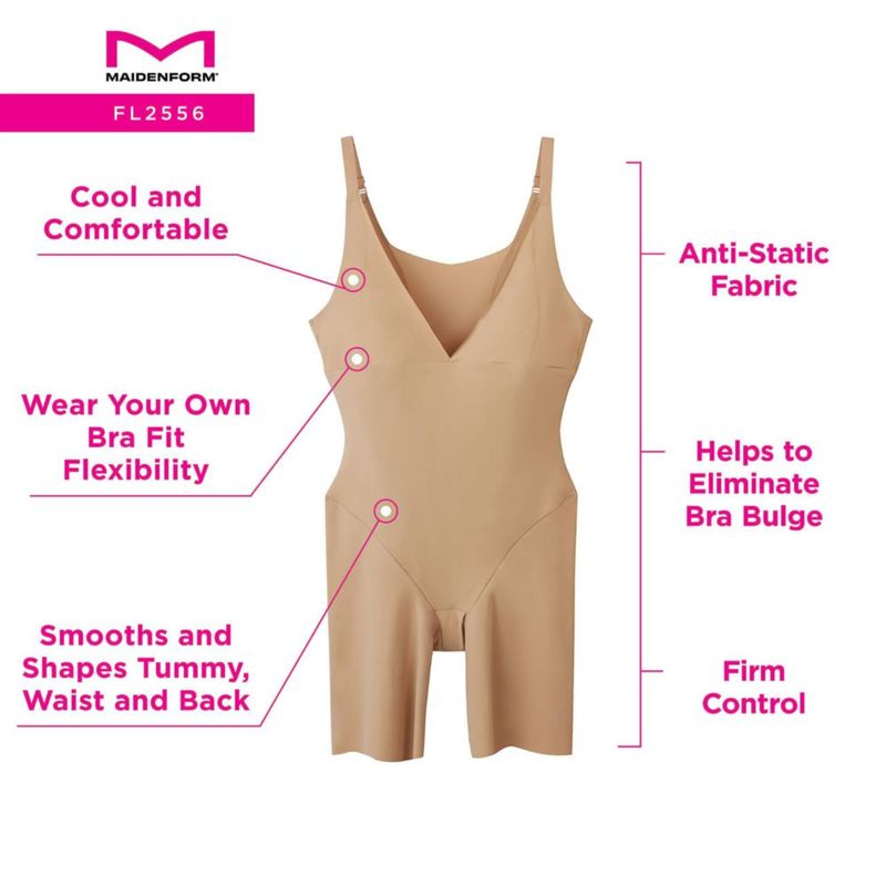 Leotardo Maidenform Fajas FL2556 Negro Talla Mediana EE. UU.