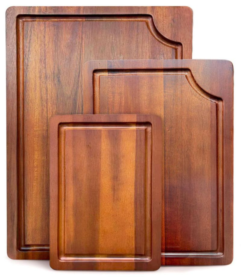 Set de tablas de cortar AIDEA 38x25 cm de madera de acacia