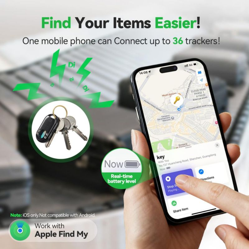 Rastreador TECKNET Bluetooth Recargable Certificado MFi