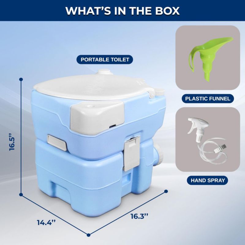 Inodoro portátil SereneLife 20 L Moonwhite con asiento extra grande