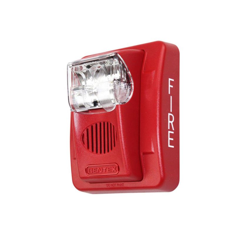 Bocina de Vehículo Gentex 24VDC con Cara Roja (Bocina/Estroboscopio)