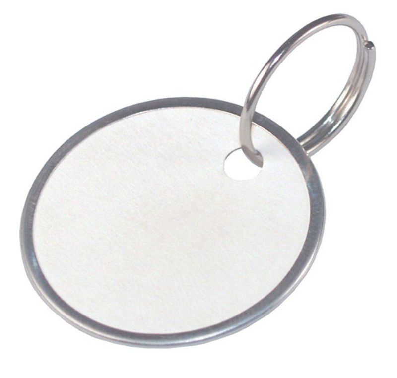 Key Tags Hillman Llavero de papel con borde metálico 125 cm de diámetro 25