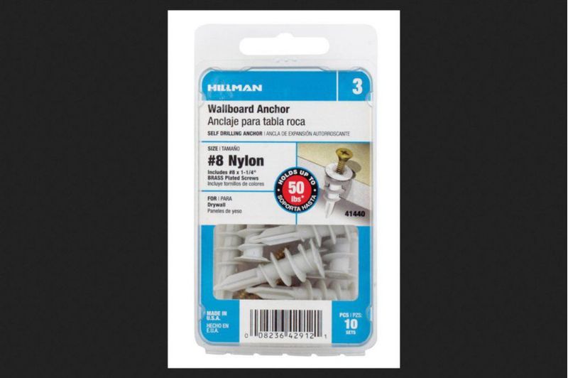 Taco de pared Hillman de nylon 3 cm 10 piezas