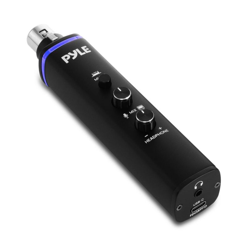 Interfaz USB para micrófono Pyle XLR a USB con alimentación phantom
